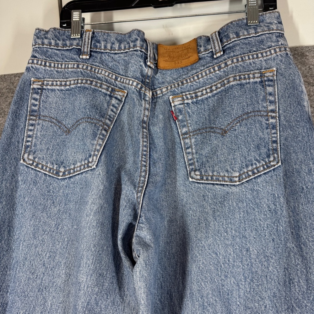 Vintage Levi’s 533 90s Denim Jeans Blue Straight Leg Size 28 Light Wash Relaxed - Picture 13 of 16